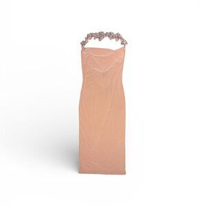 Petite Pink Corsage Trim Slinky Midi Dress (Brand new with tag!)